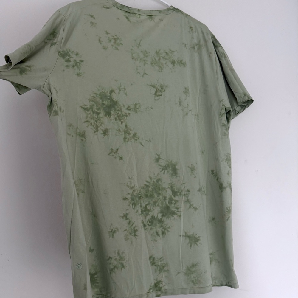 Lululemon Green Tie Dye New Tide Shibori Fundamental Short Sleeve Shirt XL